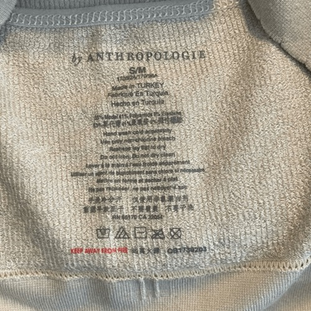 Anthropologie The Hattie Bralette Cream Ribbed Knit Seamless Square Neck S/M - Picture 4 of 5